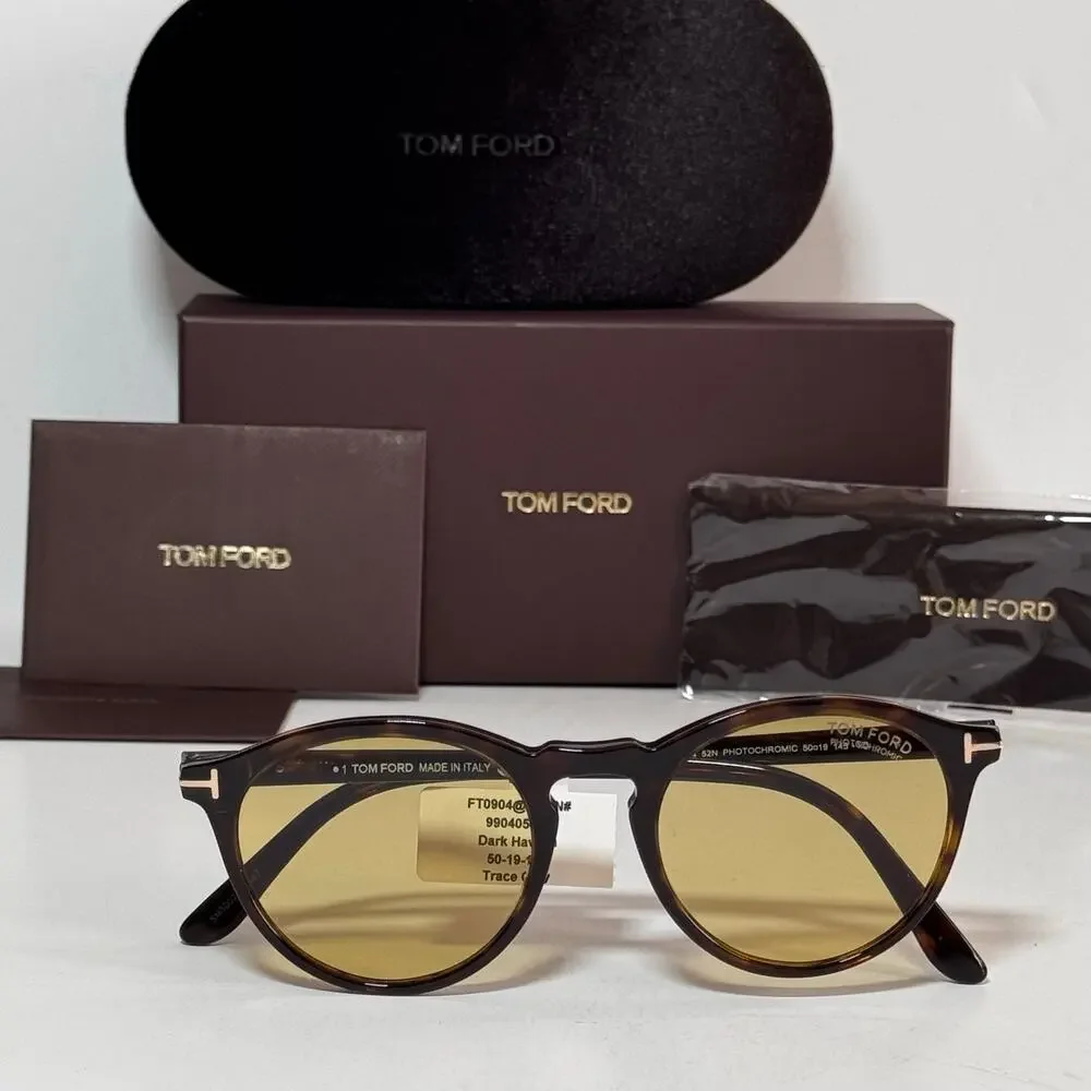 Tom Ford Aurele FT0904 52N Dark Havana Photochromic Sunglasses Men woman unisex